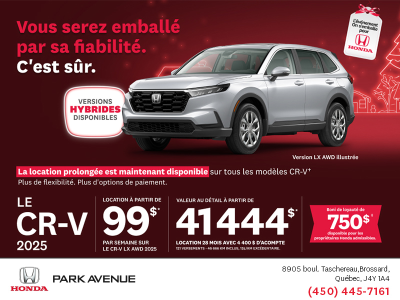 Obtenez le Honda CR-V 2025!