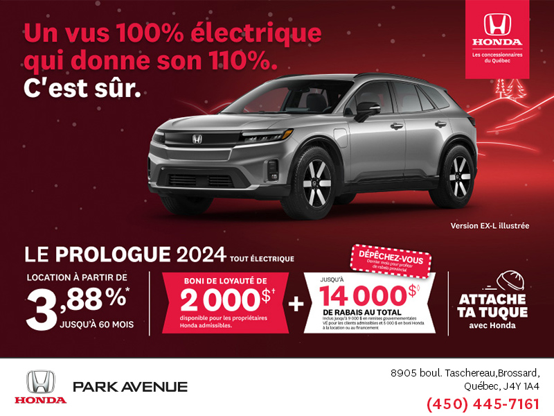 Obtenez le Honda Prologue 2024 !