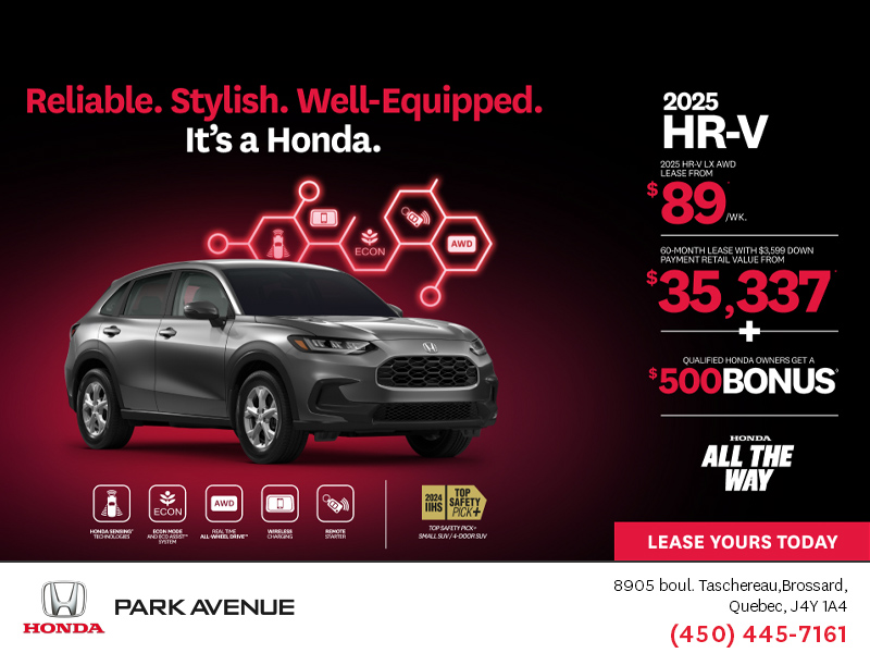 Get the 2025 Honda HR-V!