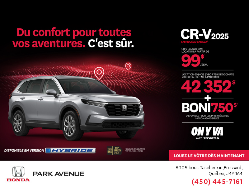 Obtenez le Honda CR-V 2025!