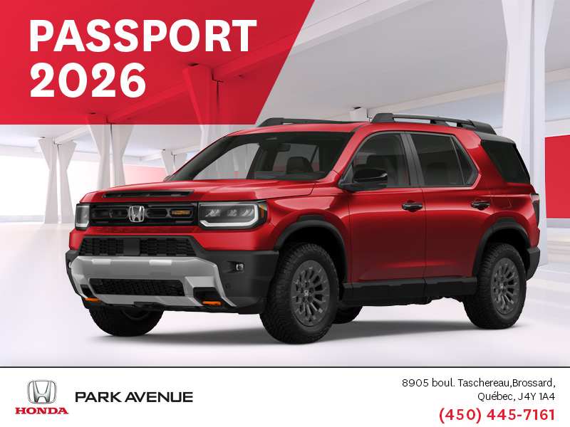 Obtenez le Honda Passport 2026 !