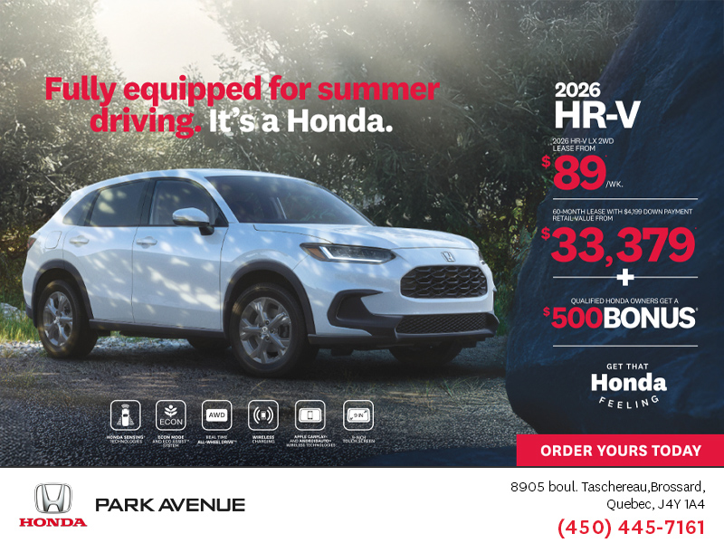 Get the 2026 Honda HR-V!