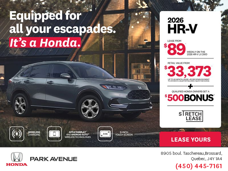 Get the 2026 Honda HR-V!