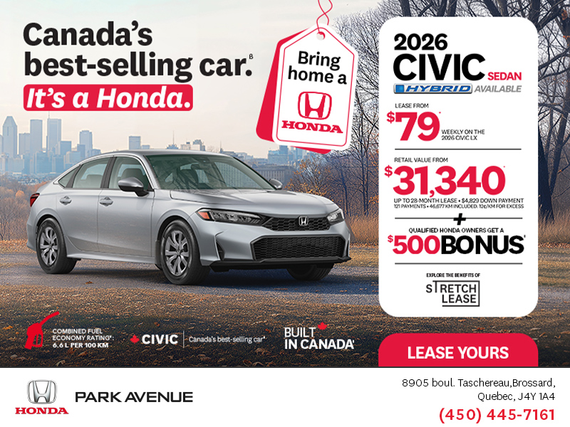 Get the 2026 Honda Civic Sedan!