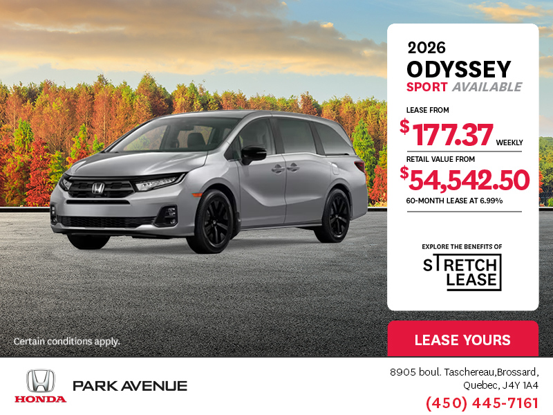 Get the 2026 Honda Odyssey!