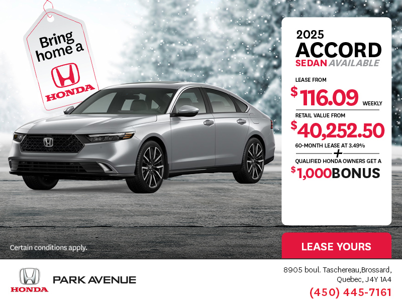 Get the 2025 Honda Accord!