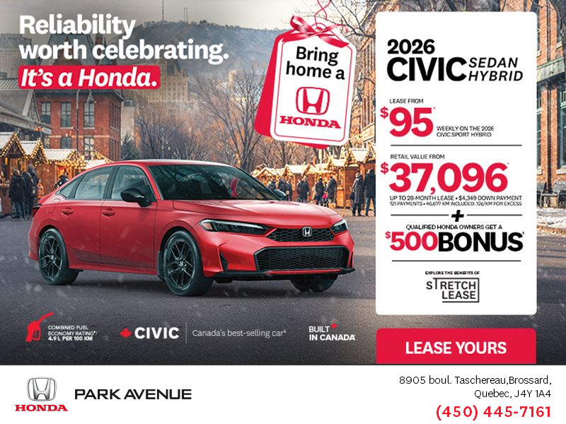 Get the 2026 Honda Civic Sedan Hybrid!