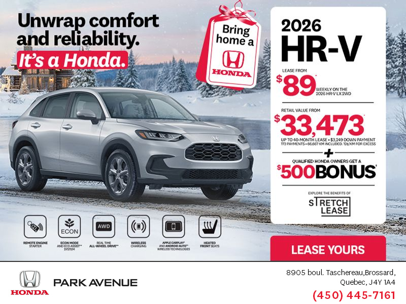 Get the 2026 Honda HR-V!