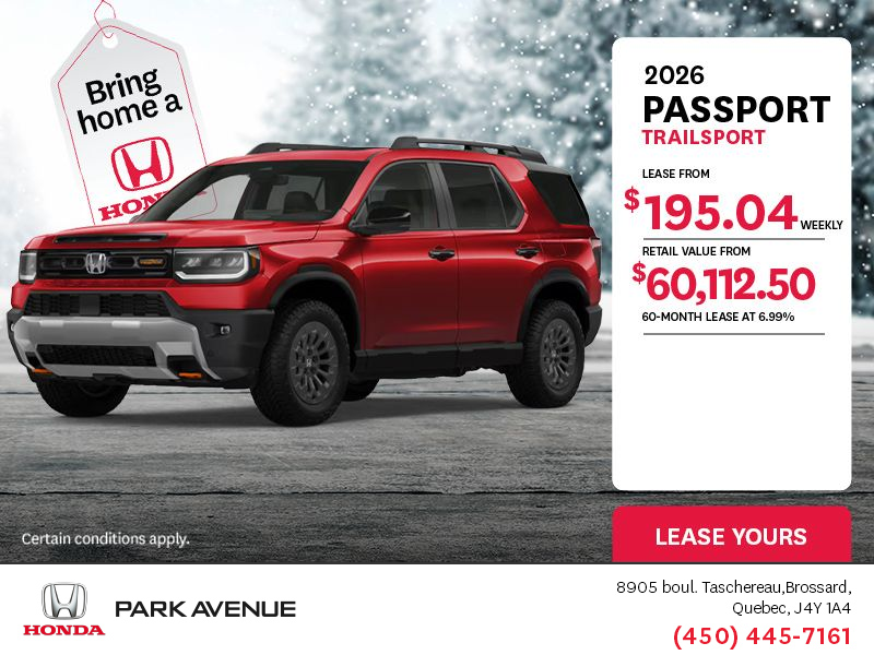 Get the 2026 Honda Passport!