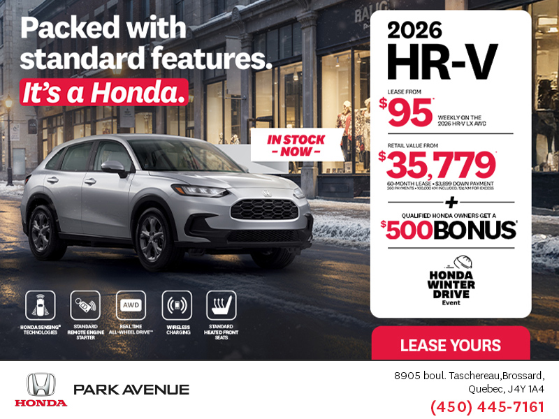 Get the 2026 Honda HR-V!