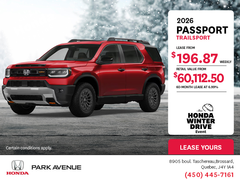 Get the 2026 Honda Passport!