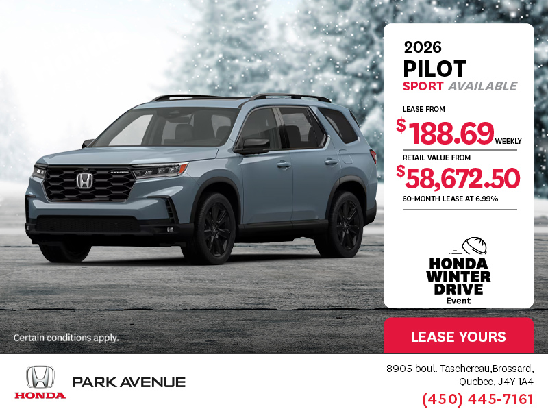 Get the 2026 Honda Pilot!