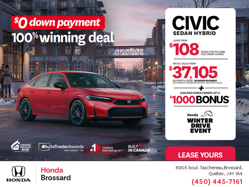 Get the 2026 Honda Civic Sedan Hybrid!