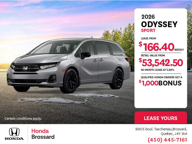 Get the 2026 Honda Odyssey!