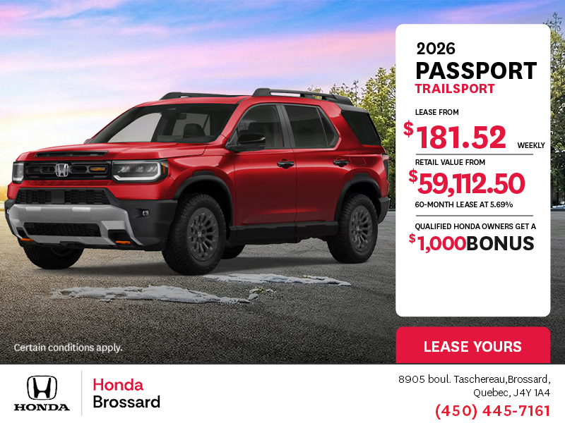 Get the 2026 Honda Passport!