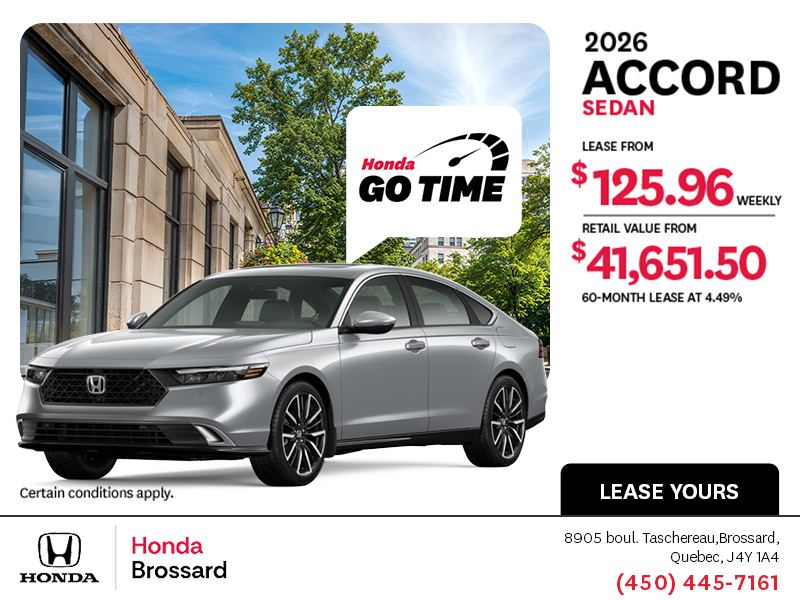Get the 2026 Honda Accord!
