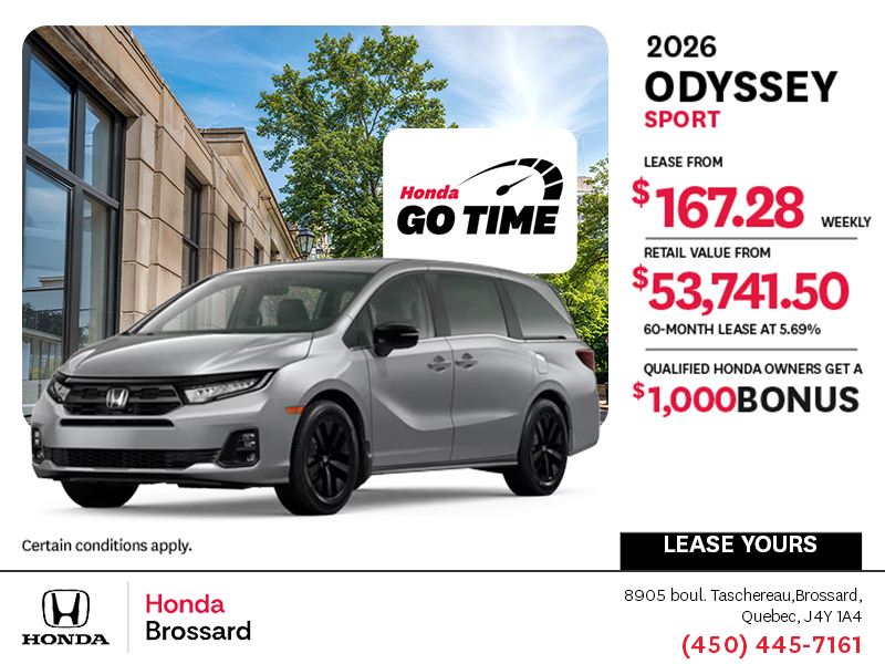Get the 2026 Honda Odyssey!