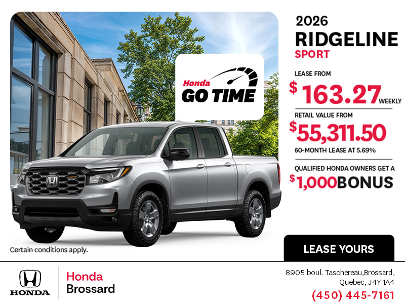 Get the 2026 Honda Ridgeline!