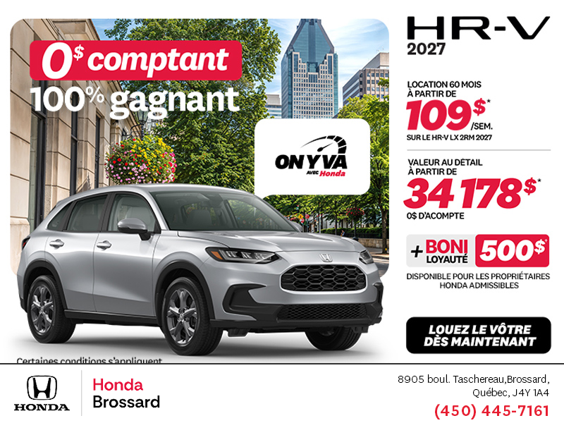 Obtenez la Honda HR-V 2027!