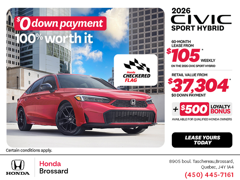 Get the 2026 Honda Civic Sedan Hybrid!