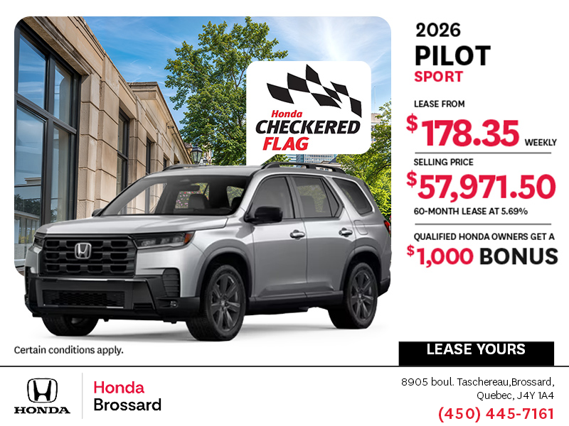 Get the 2026 Honda Pilot!