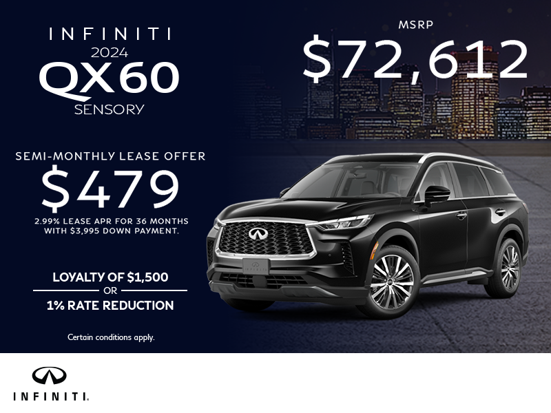 Get the 2024 INFINITI QX60!