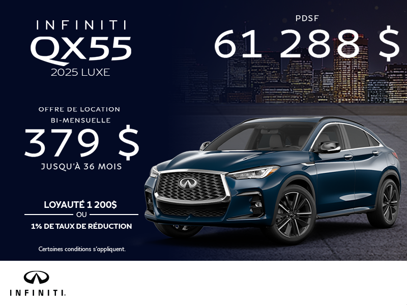 Procurez-vous le INFINITI QX55 2025!