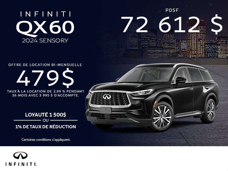 Procurez-vous le INFINITI QX60 2024 !