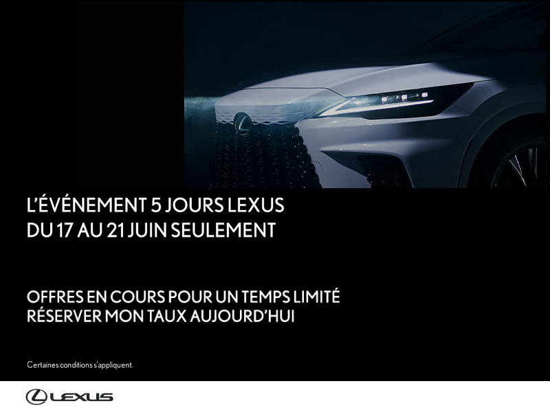 Événement 5 jours Lexus