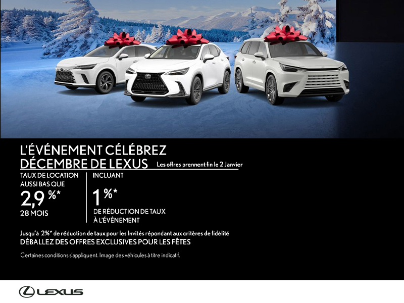 Événement Célébrez Décembre Lexus