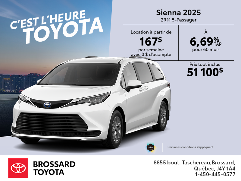 Toyota Sienna Hybrid 2025