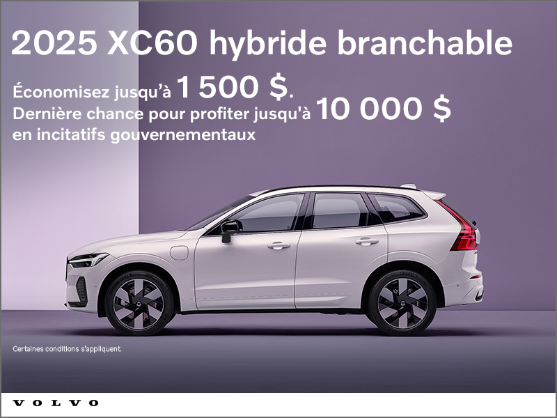 Le Volvo XC60 2025 hybride branchable