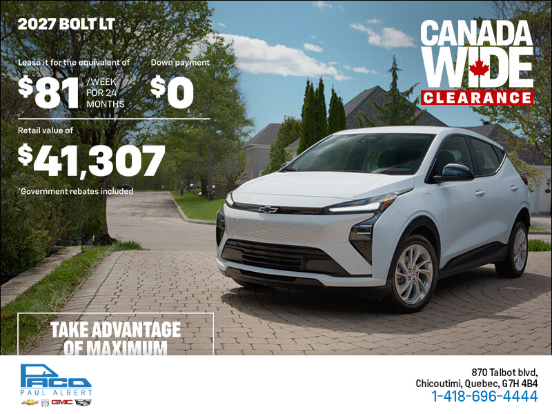 Get the 2027 Chevrolet Bolt LT