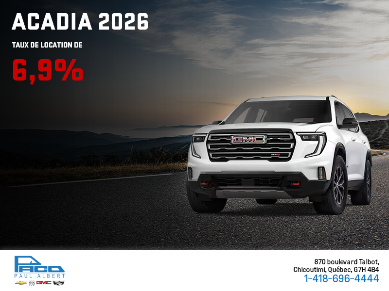Le GMC Acadia 2026 