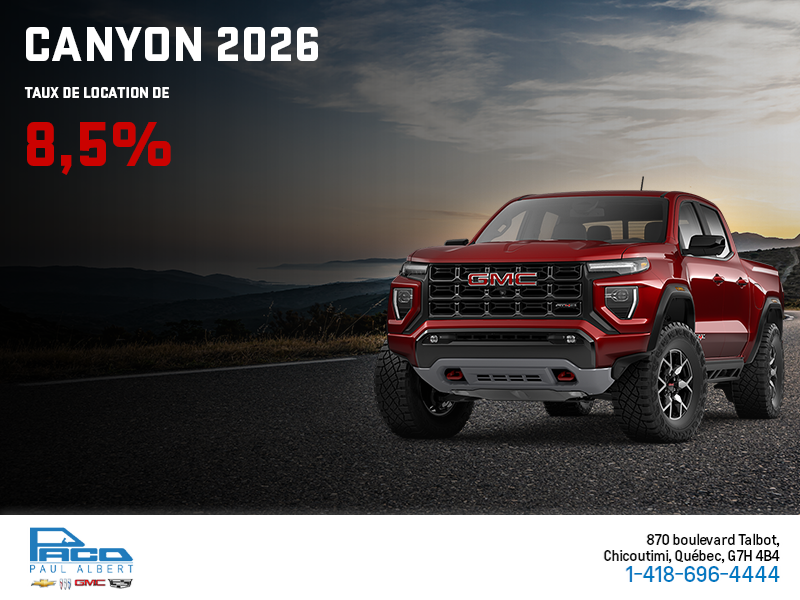 Le GMC Canyon 2026