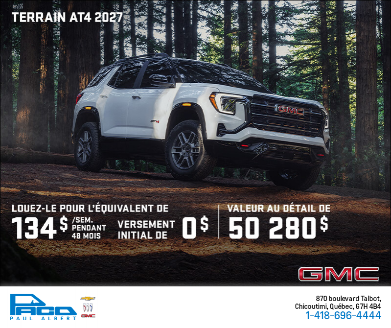 Le GMC Terrain AT4 2027