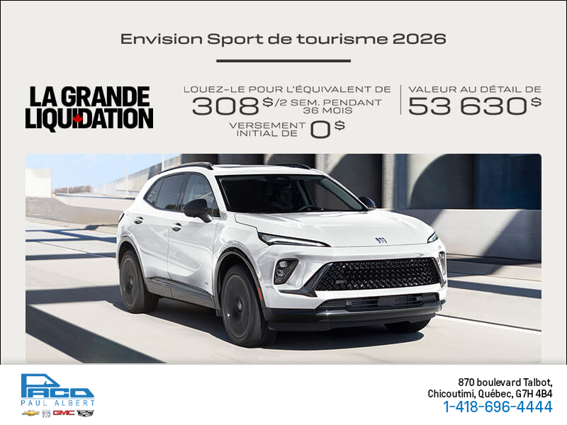 Procurez-vous la Buick Envision 2026
