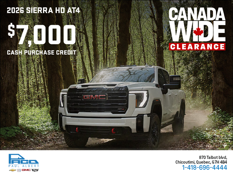 The 2026 GMC Sierra HD AT4