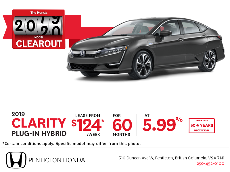 Lease the 2019 Honda Clarity Plug-in Hybrid Today!