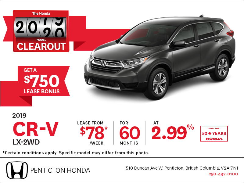 Lease the 2019 Honda CR-V Today!