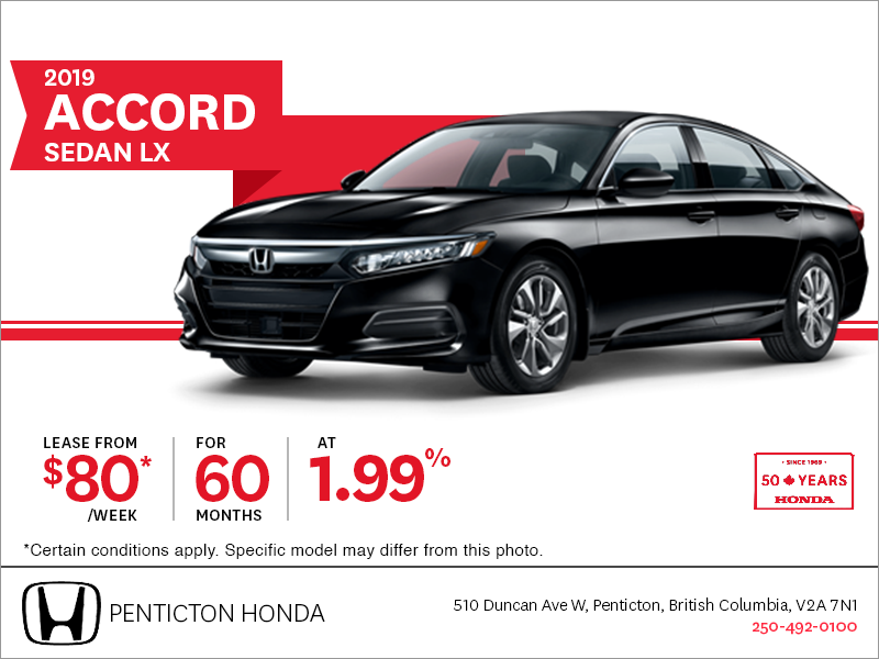 Lease the 2019 Honda Accord Sedan Today!