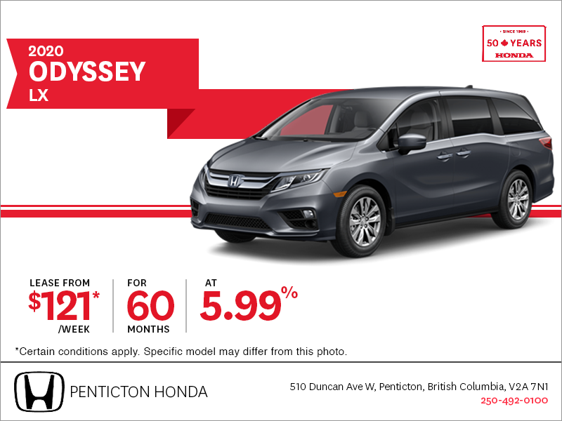 Lease the 2020 Honda Odyssey Today!