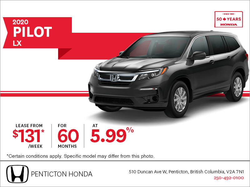 Lease the 2020 Honda Pilot Today!