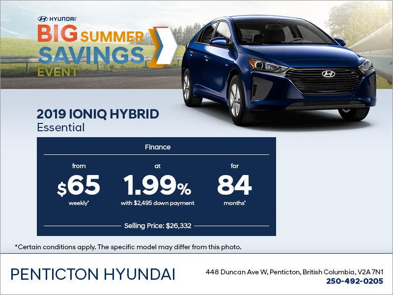 Finance the 2019 Ioniq Hybrid!