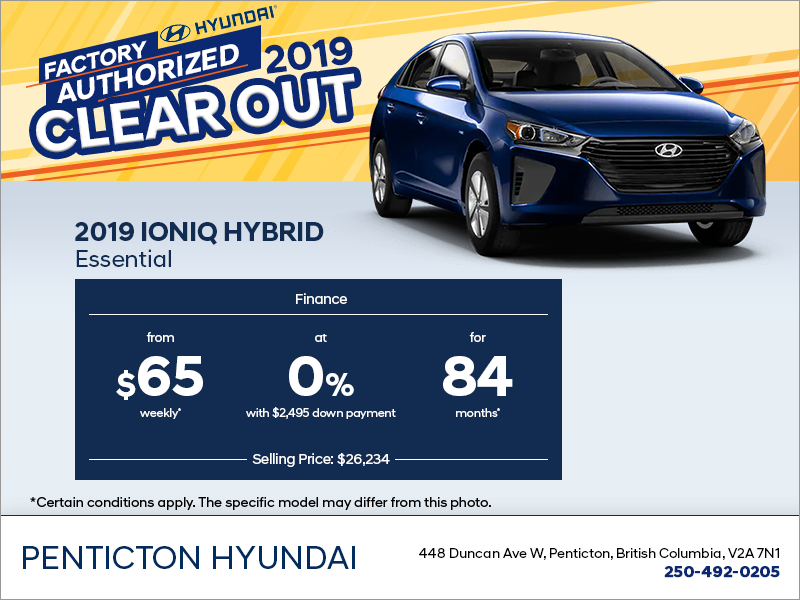 Finance the 2019 Ioniq Hybrid!