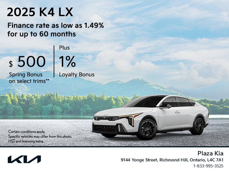 Get the 2025 Kia K4 !