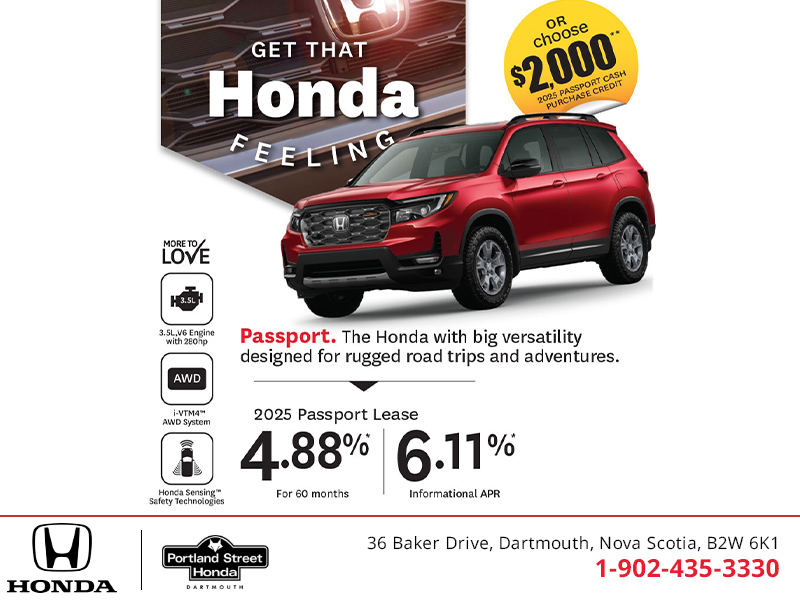 Get the 2025 Honda Passport!