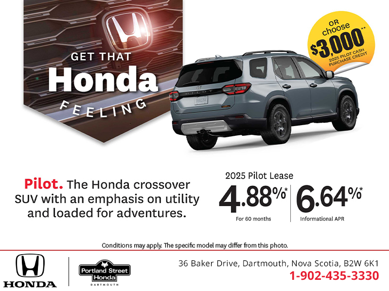 Get the 2025 Honda Pilot!