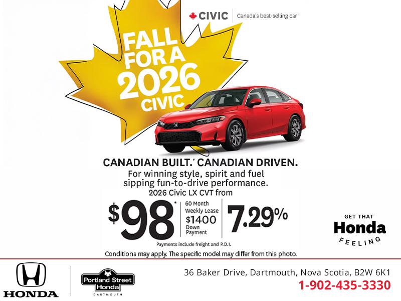 Get the 2026 Honda Civic!
