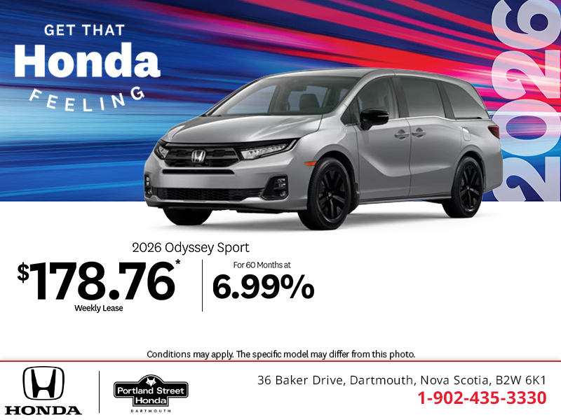 Get the 2026 Honda Odyssey!